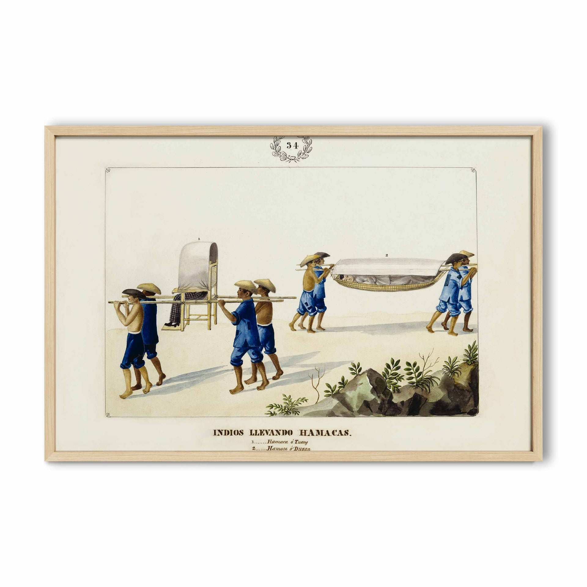 Indios Llevando Hamacas, 1847 by José Honorato Lozano