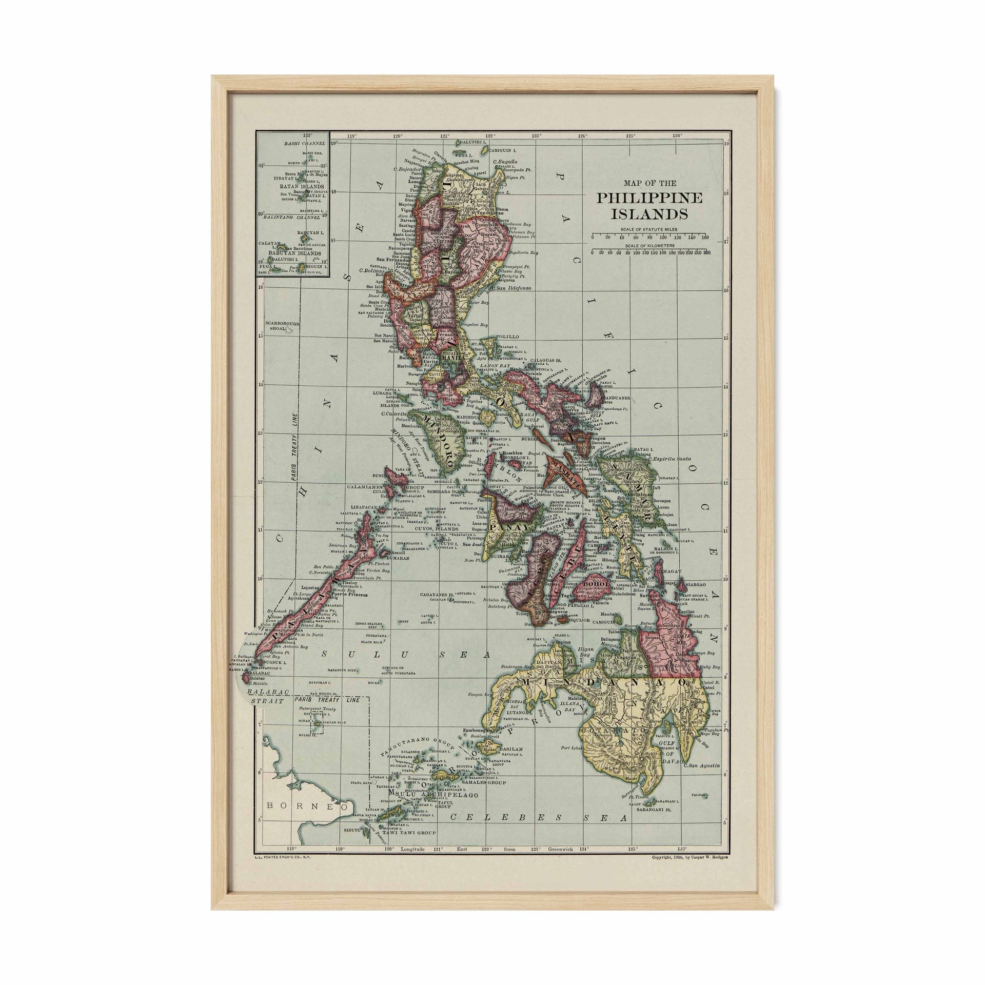 The Philippines Island Map - 1906