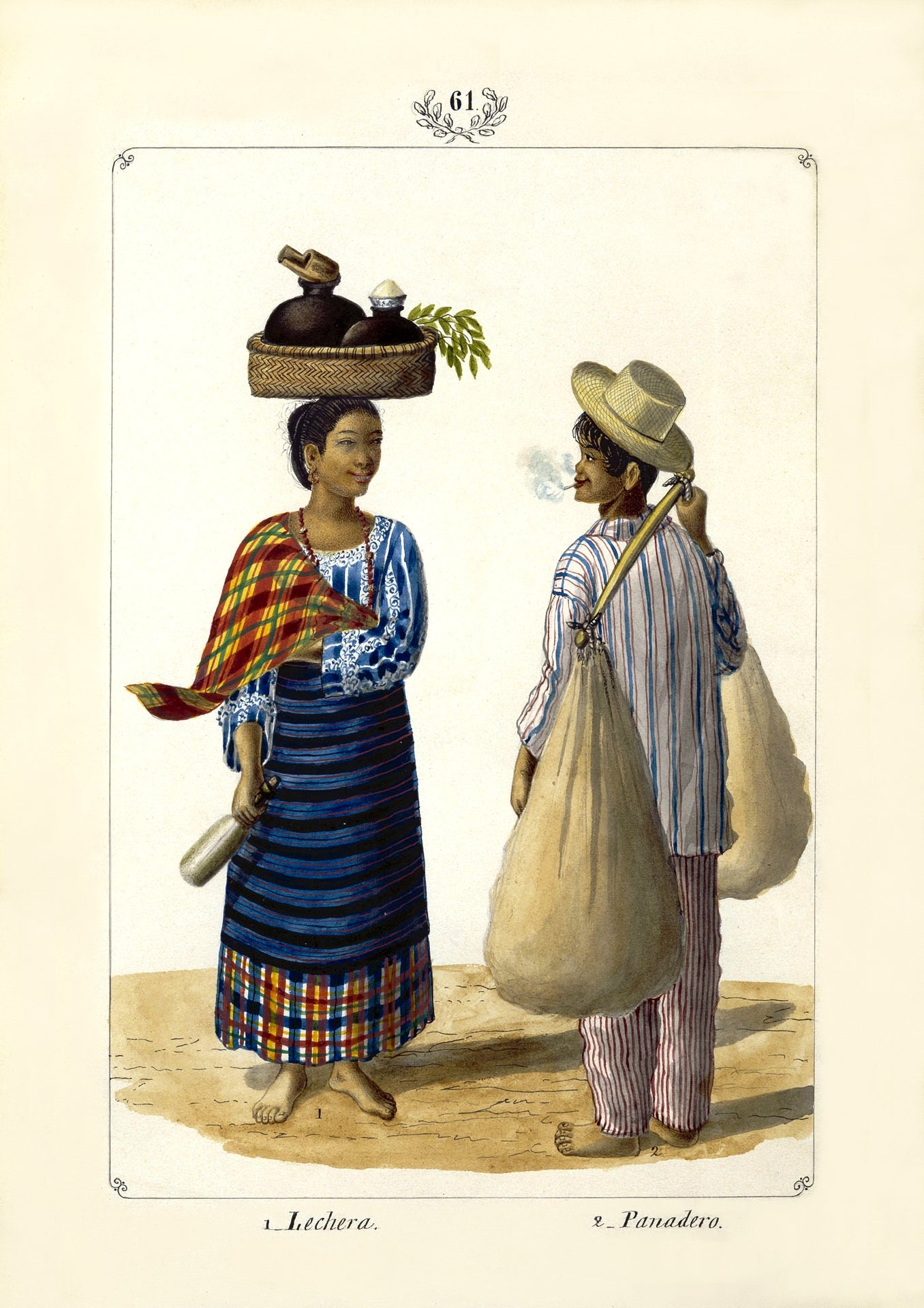 Lechera y Panadero, 1847 by José Honorato Lozano