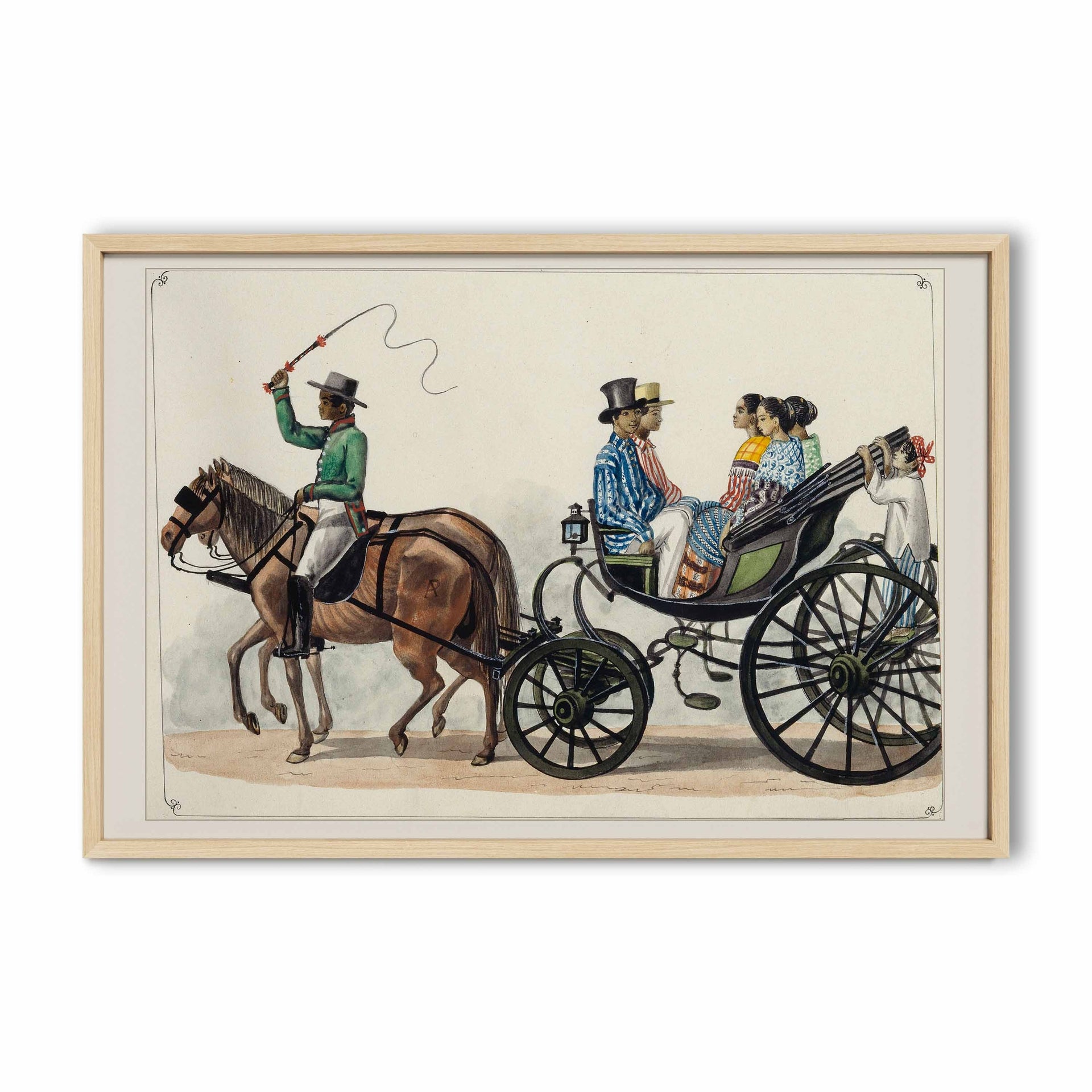 Carruaje de alquiler, 1847 by José Honorato Lozano