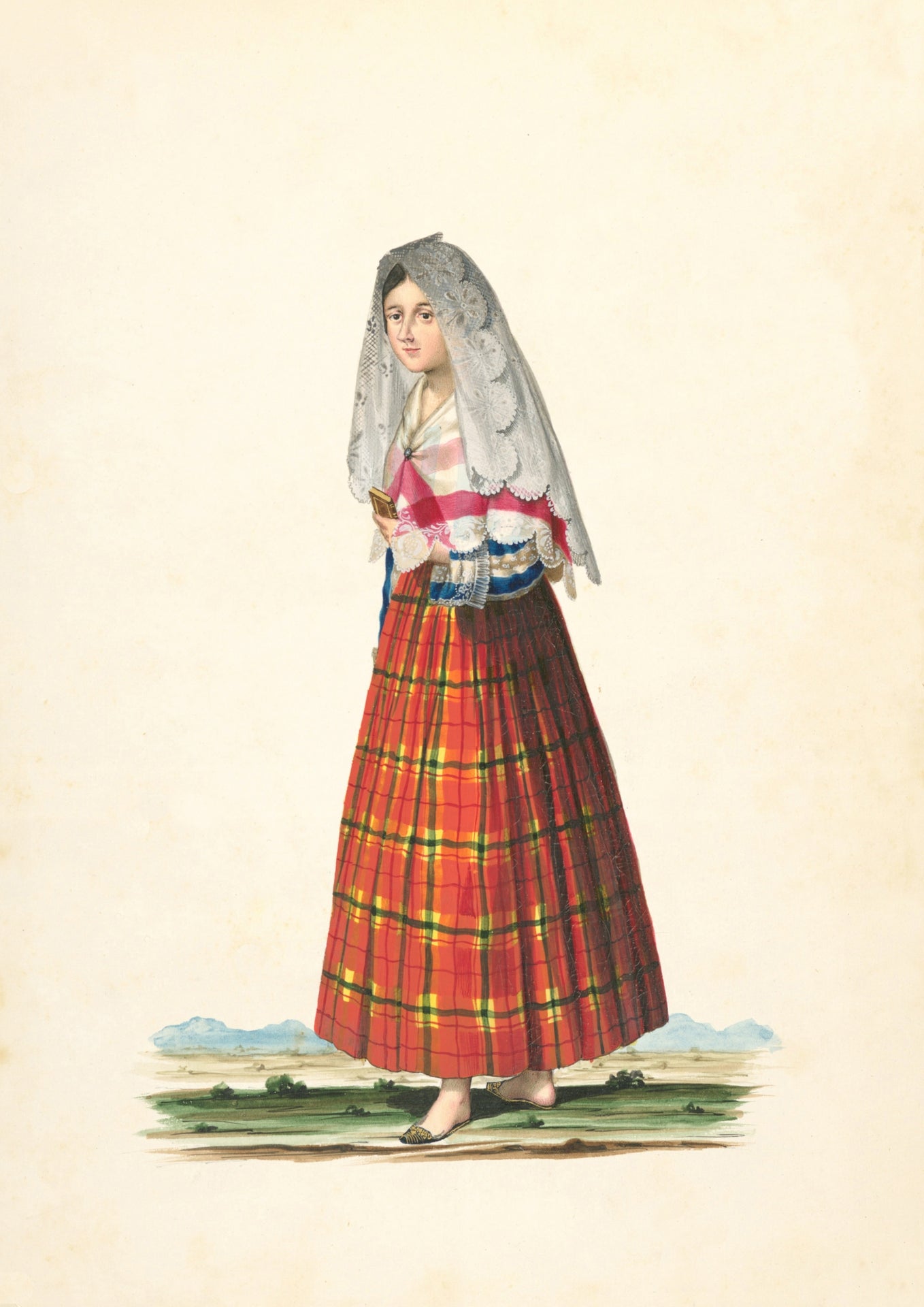 A Señorita Walking to Church in the Daytime by Justiniano Asuncion