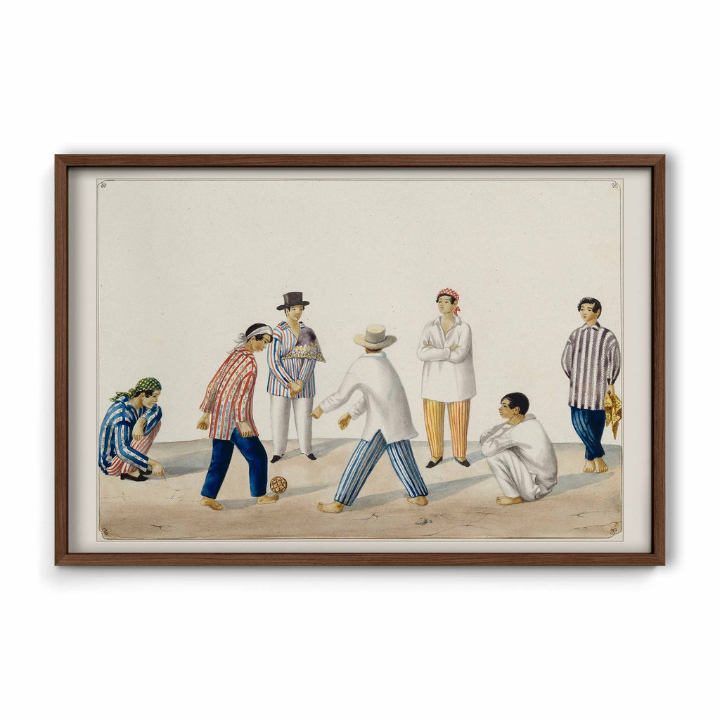 Indios jugando sipa, 1847 by José Honorato Lozano