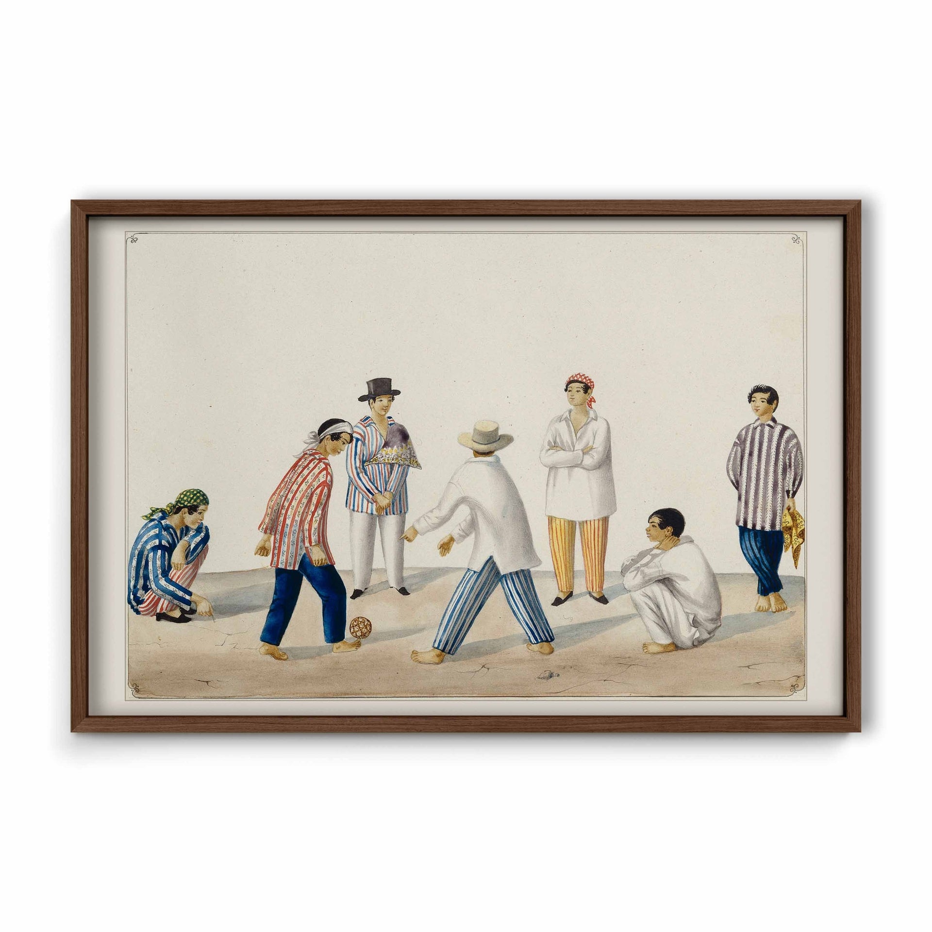 Indios jugando sipa, 1847 by José Honorato Lozano
