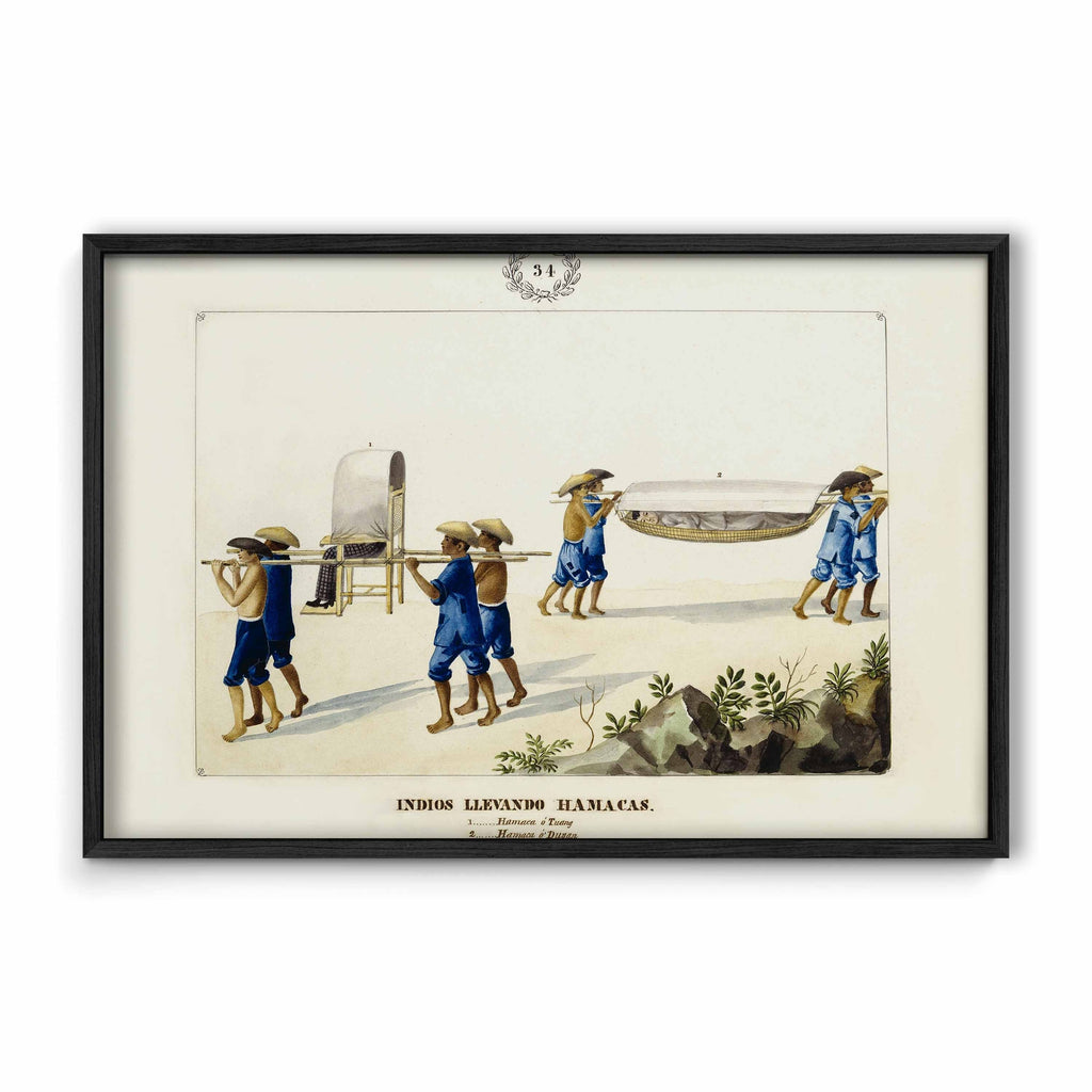 Indios Llevando Hamacas, 1847 by José Honorato Lozano