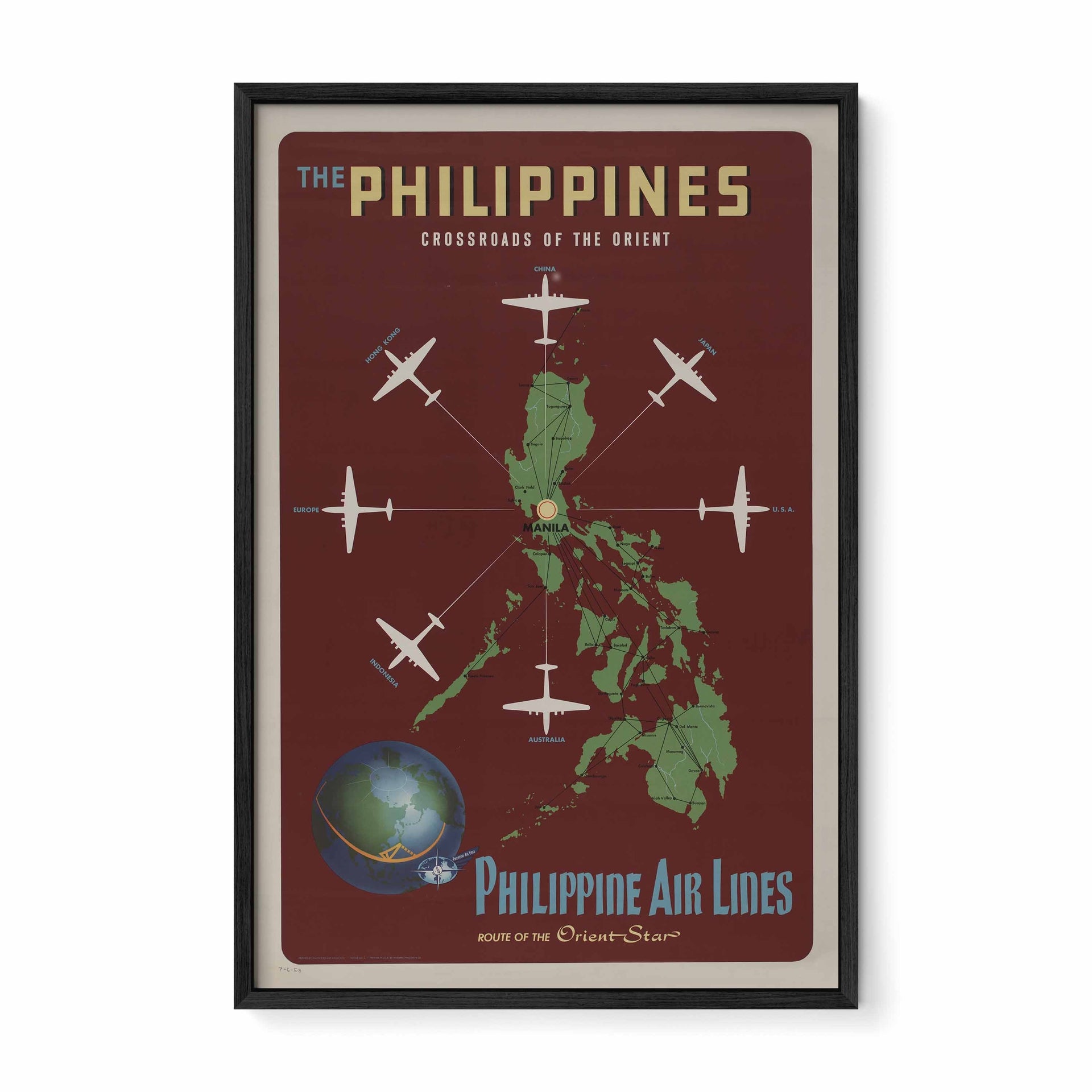 The Philippines Crossroads of the Orient - Philippine Vintage Travel Poster