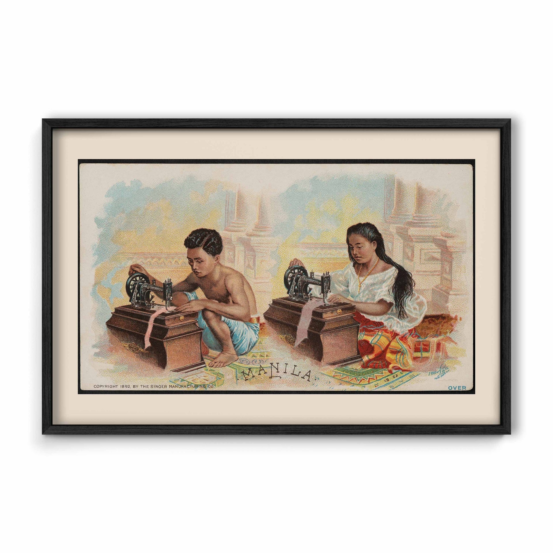 The singer Manila, 1892 by Singer Manufacturing Co. - Philippine Vintage Trade Card