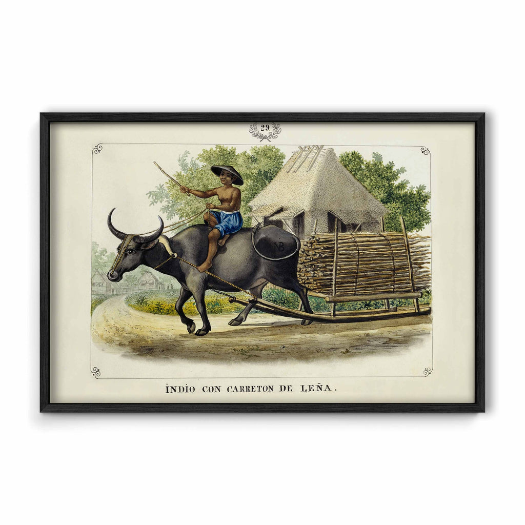 Indio con Carretón de Leña, 1847 by José Honorato Lozano