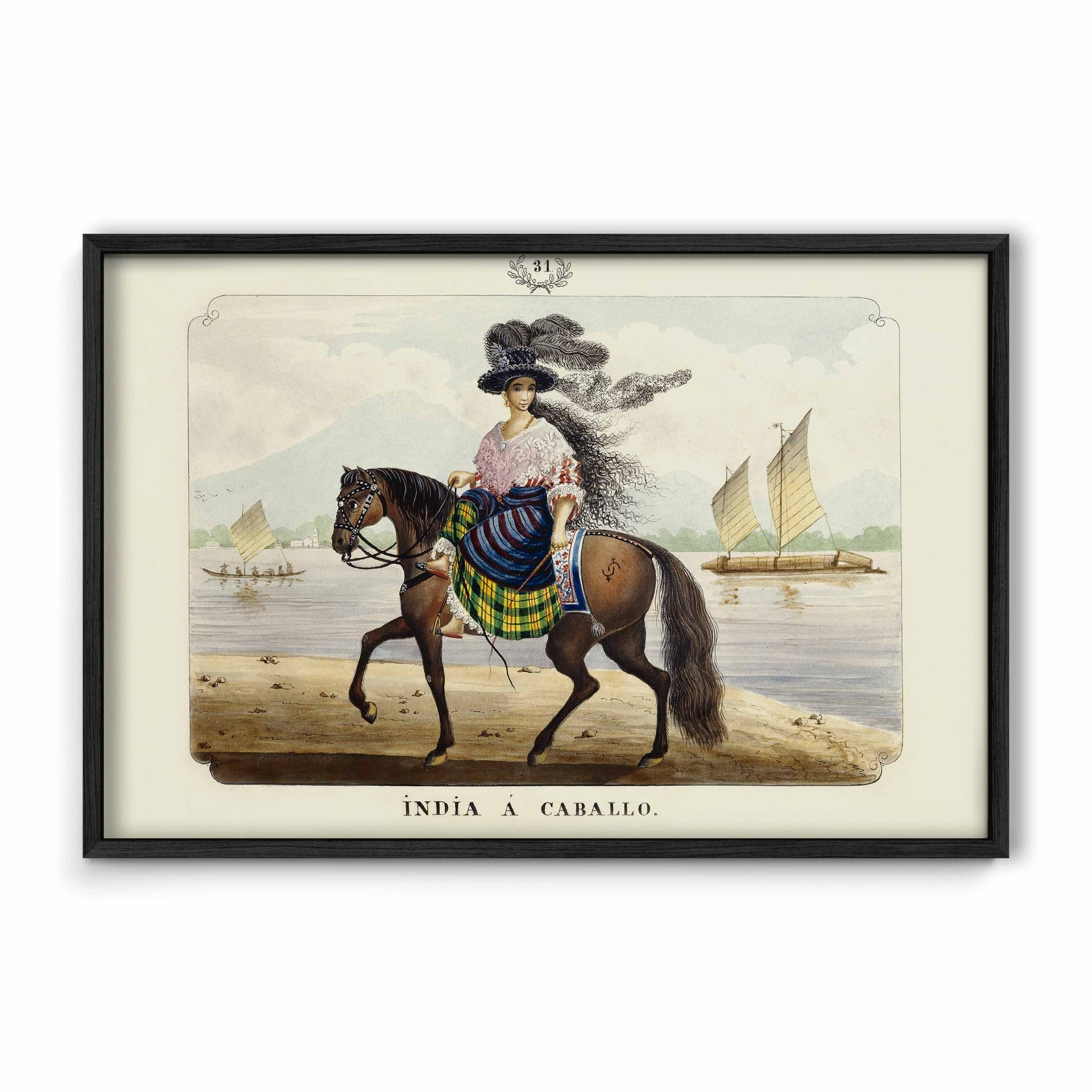 India a Caballo, 1847 by José Honorato Lozano