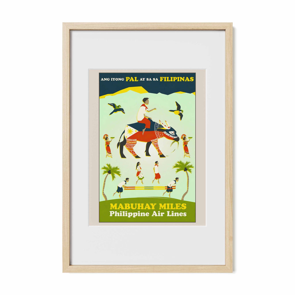 Mabuhay Miles Philippine Air Lines - Philippine Vintage Travel Poster