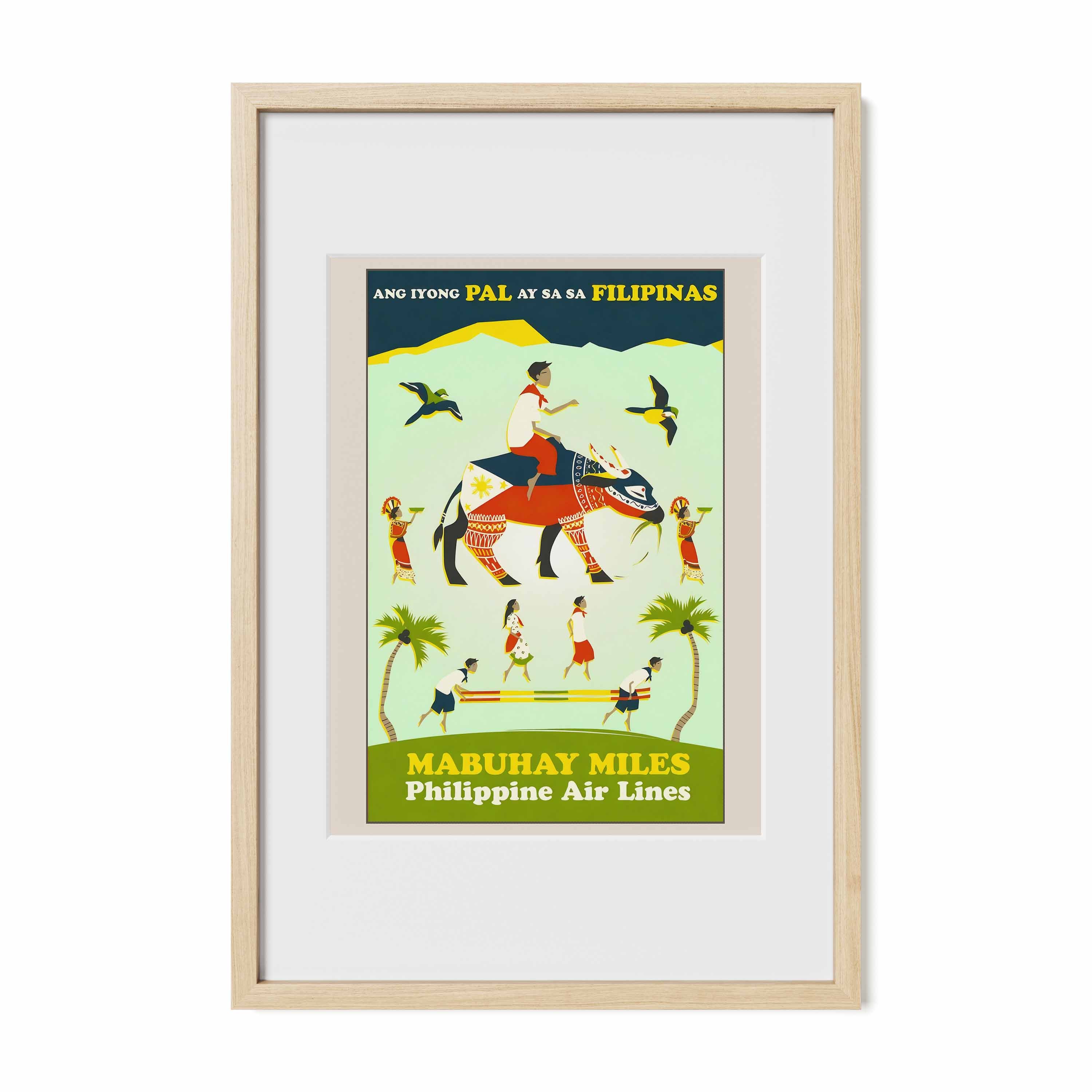 Mabuhay Miles Philippine Air Lines - Philippine Vintage Travel Poster