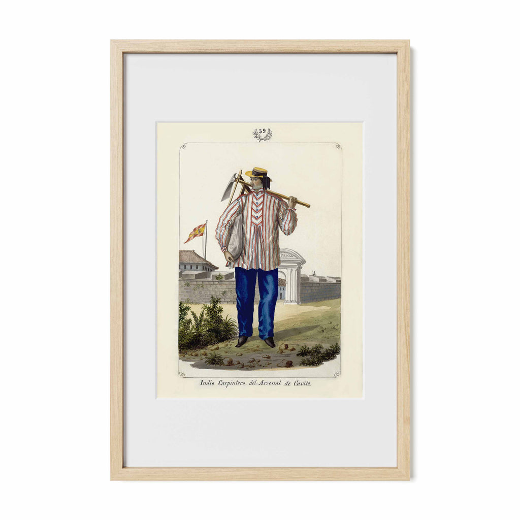Indio Carpintero del Arsenal de Cavite, 1847 by José Honorato Lozano