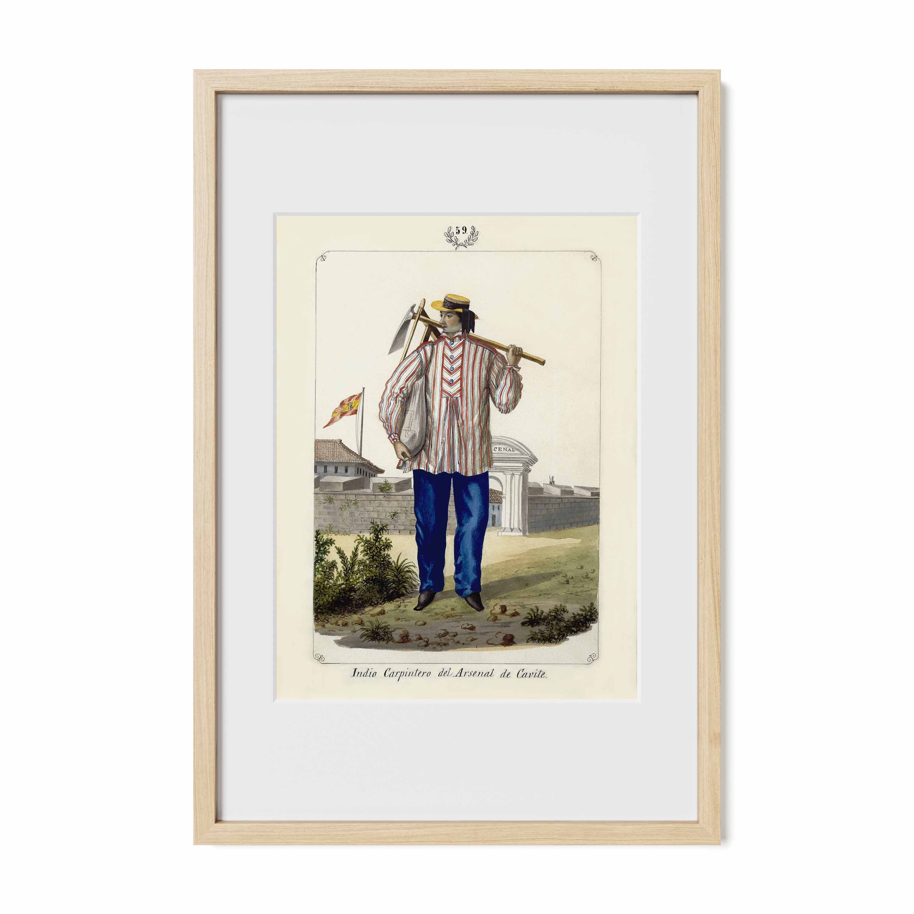 Indio Carpintero del Arsenal de Cavite, 1847 by José Honorato Lozano