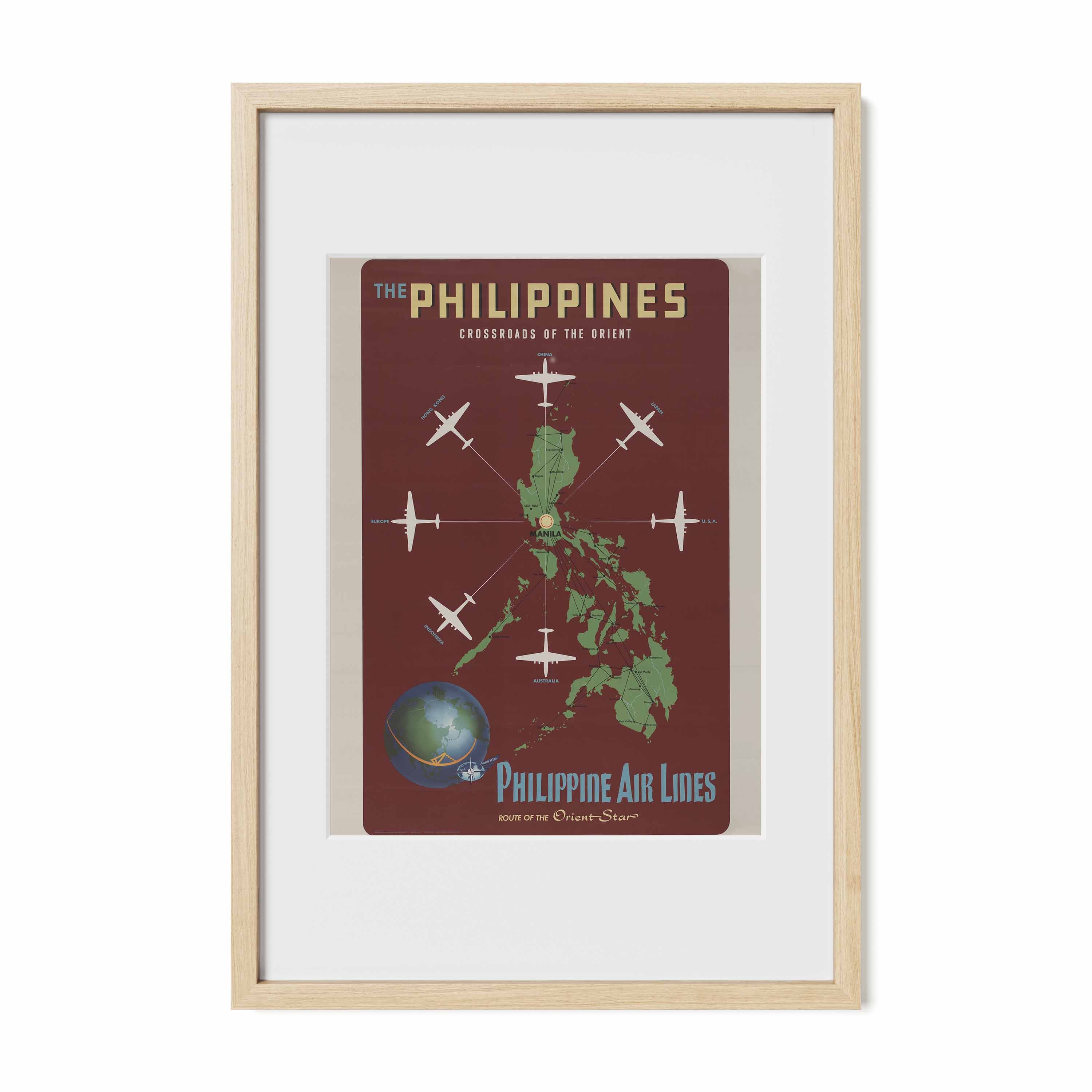The Philippines Crossroads of the Orient - Philippine Vintage Travel Poster