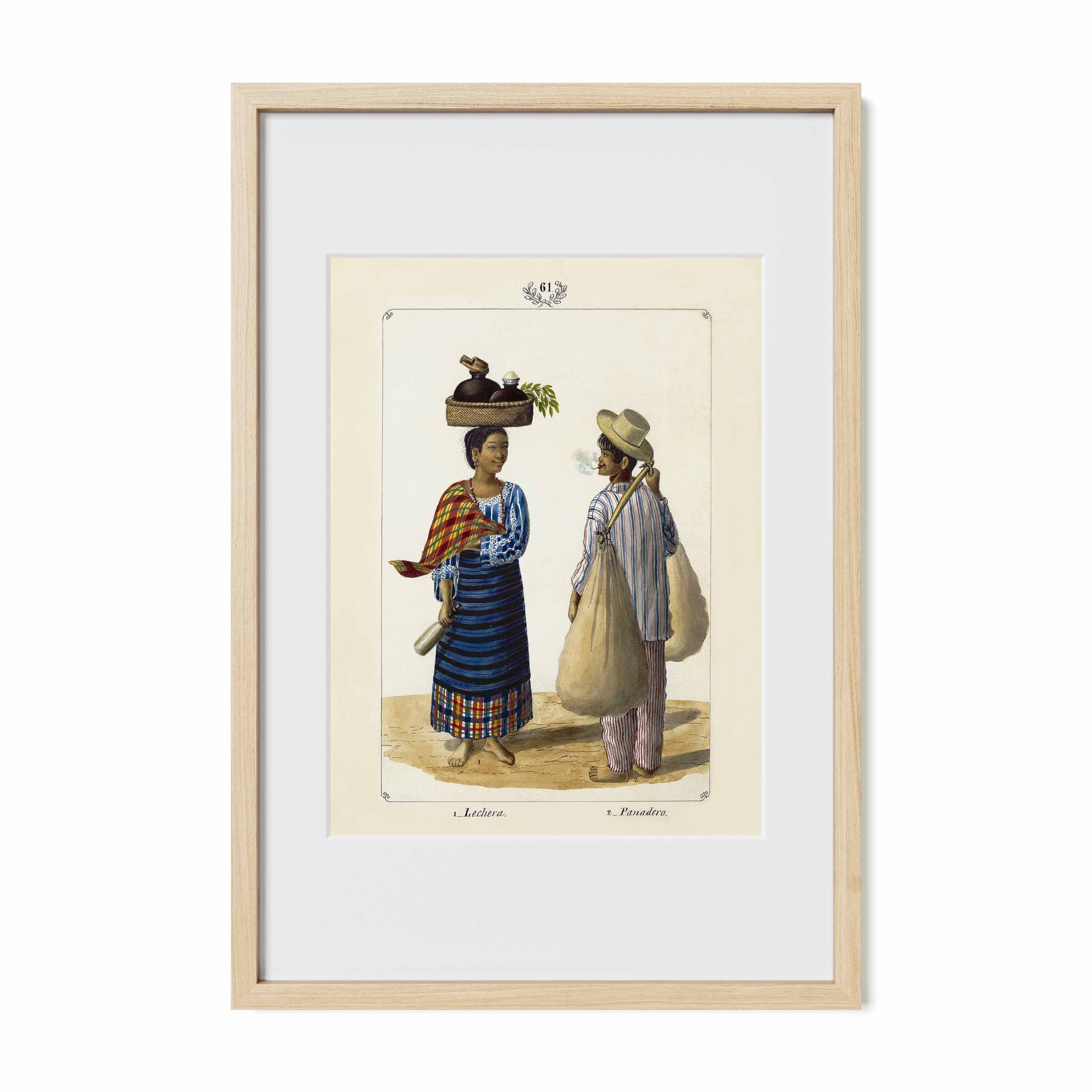Lechera y Panadero, 1847 by José Honorato Lozano
