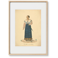 Una India Natural de Filipina - Natural Premium Oak frame, with mat