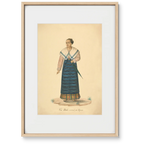 Una India Natural de Filipina - Natural Premium Oak frame, with mat