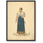 Una India Natural de Filipina - Black Premium Oak frame, no mat