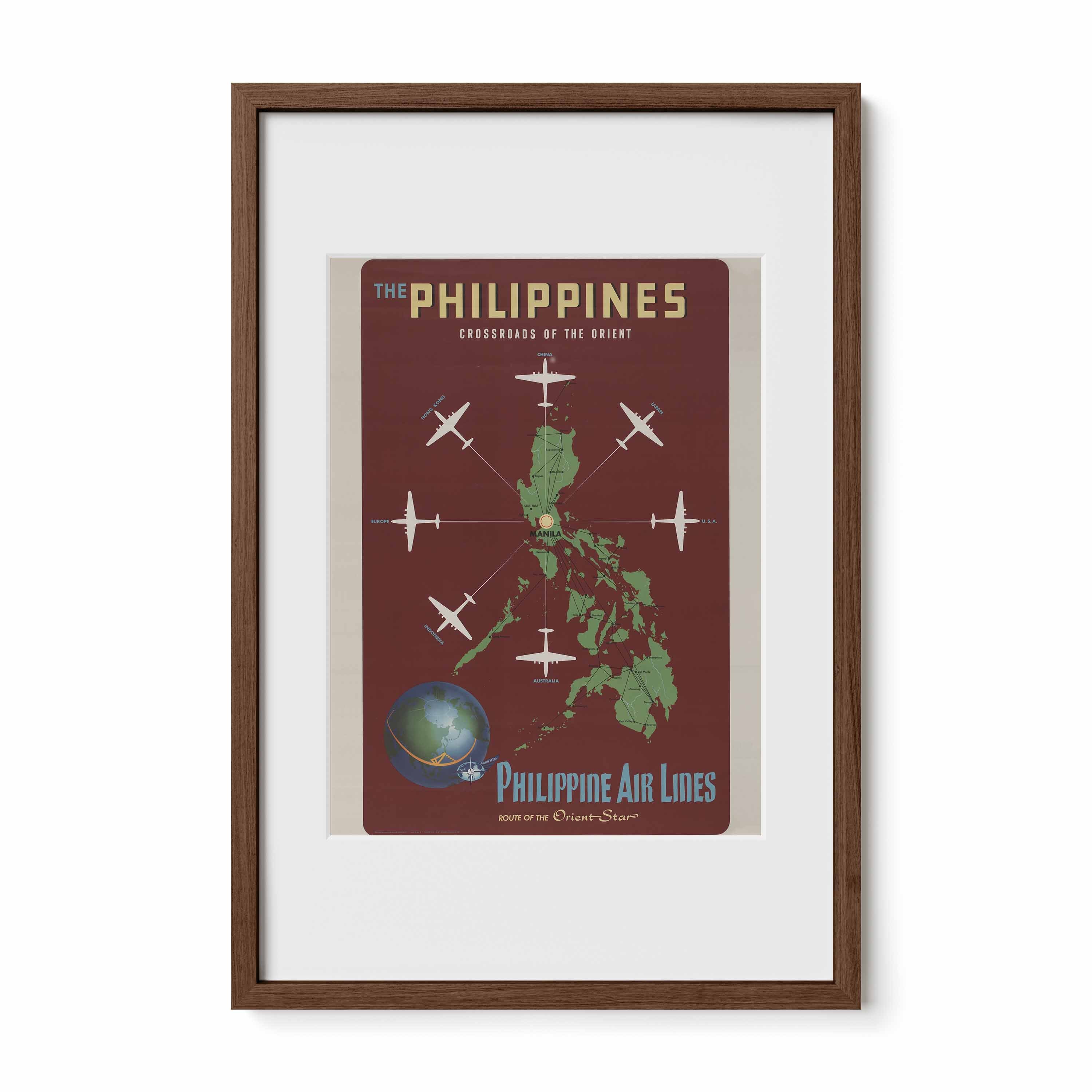 The Philippines Crossroads of the Orient - Philippine Vintage Travel Poster
