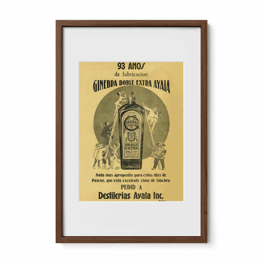 Ginebra Doble Extra Ayala - Philippine Vintage Poster