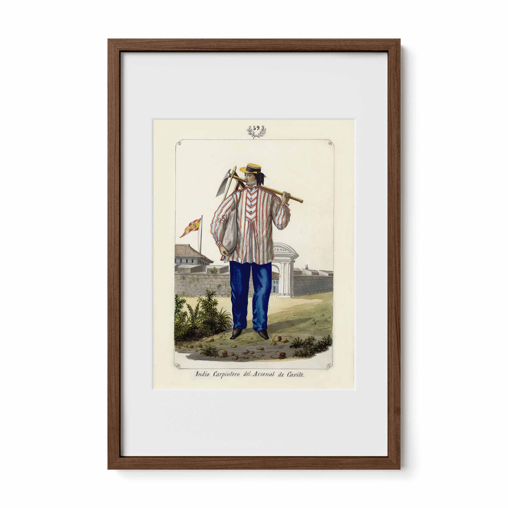 Indio Carpintero del Arsenal de Cavite, 1847 by José Honorato Lozano