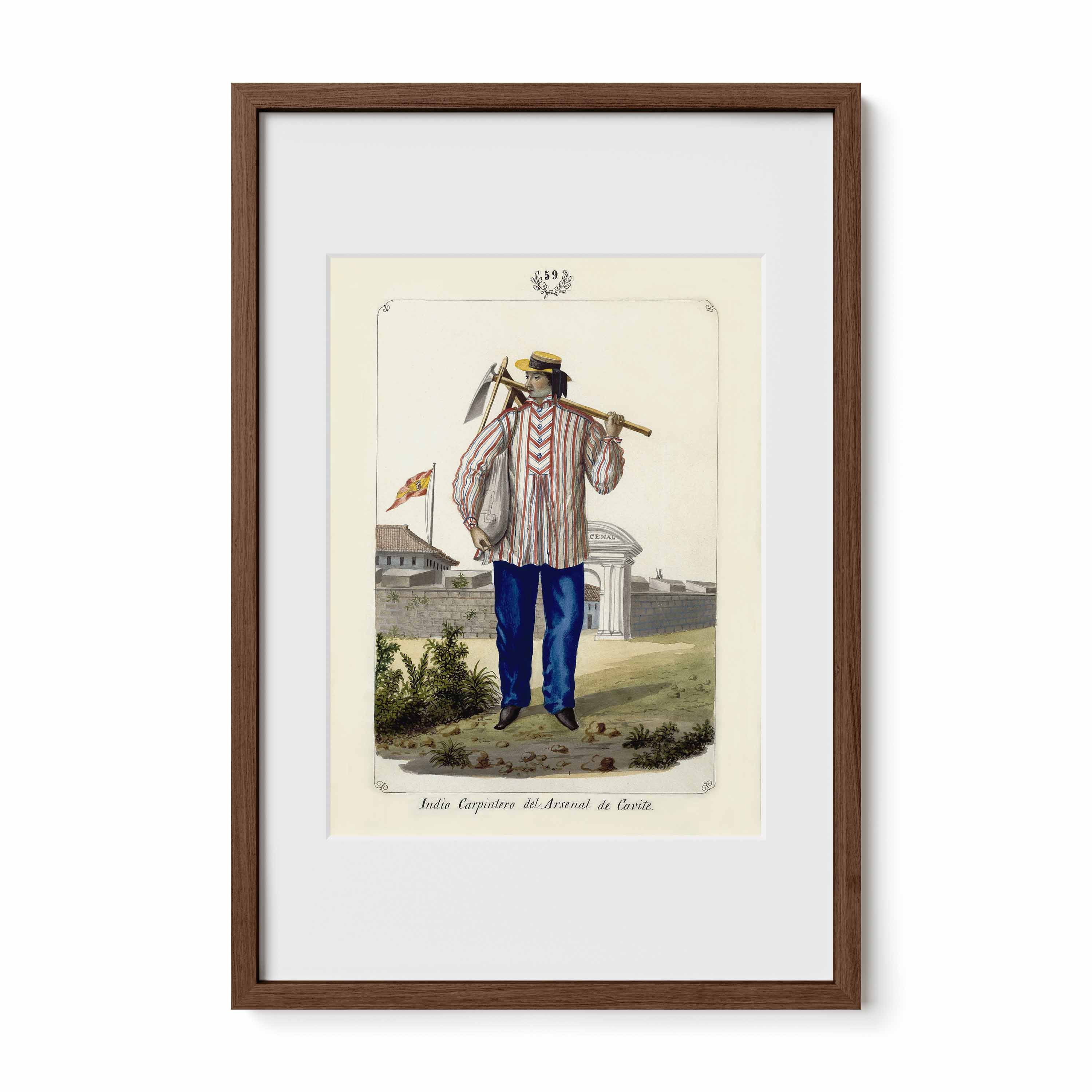 Indio Carpintero del Arsenal de Cavite, 1847 by José Honorato Lozano