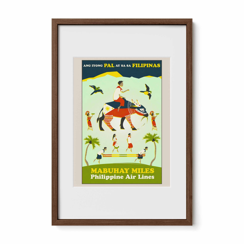 Mabuhay Miles Philippine Air Lines - Philippine Vintage Travel Poster