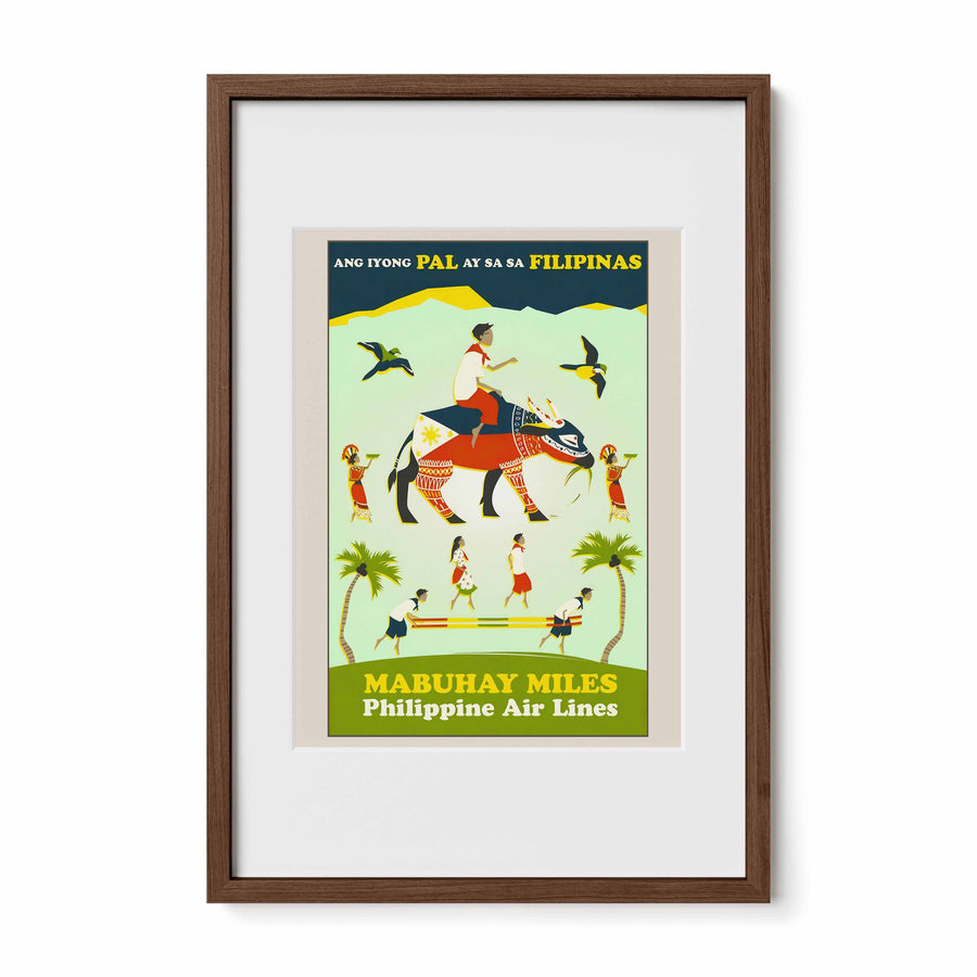 Mabuhay Miles Philippine Air Lines - Philippine Vintage Travel Poster