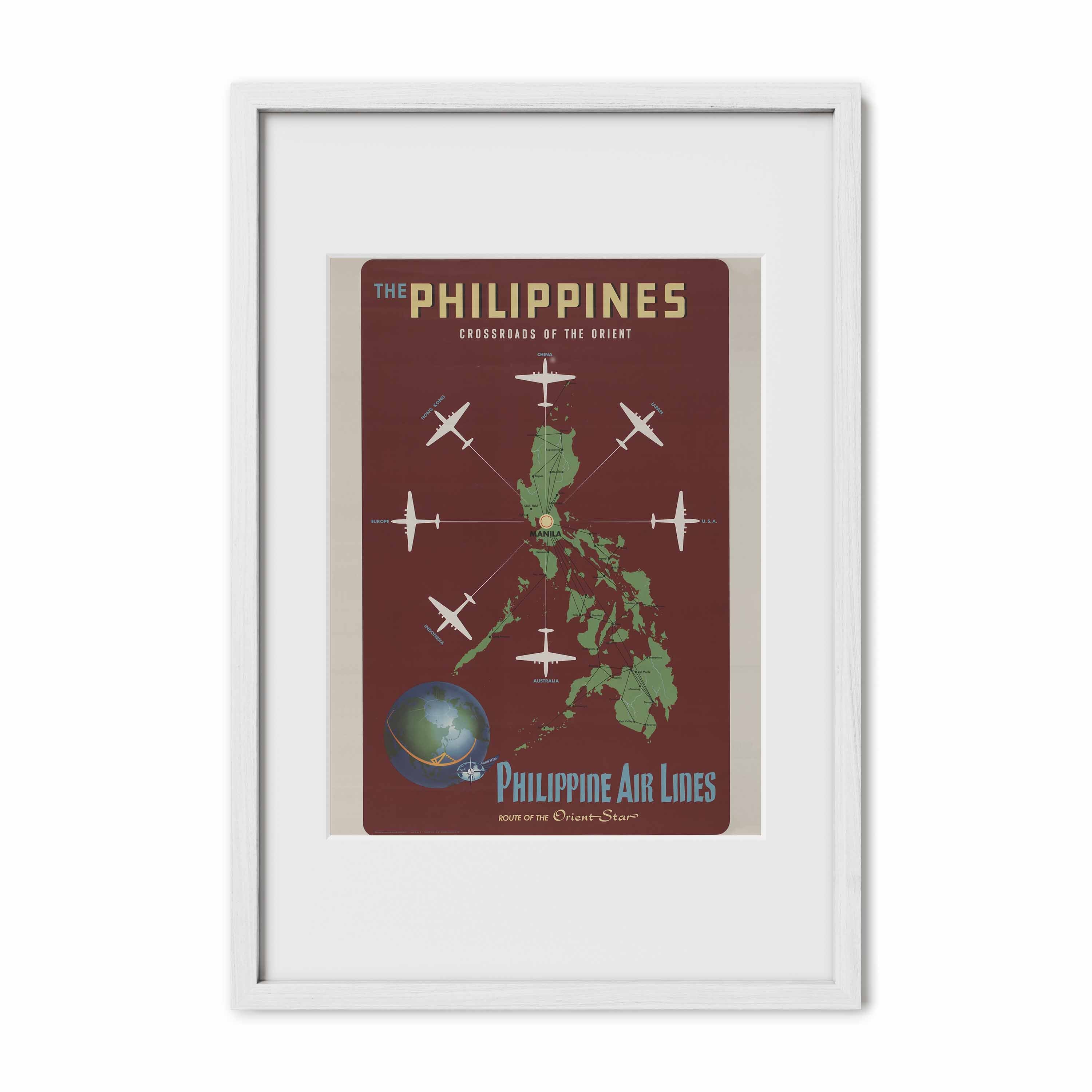 The Philippines Crossroads of the Orient - Philippine Vintage Travel Poster