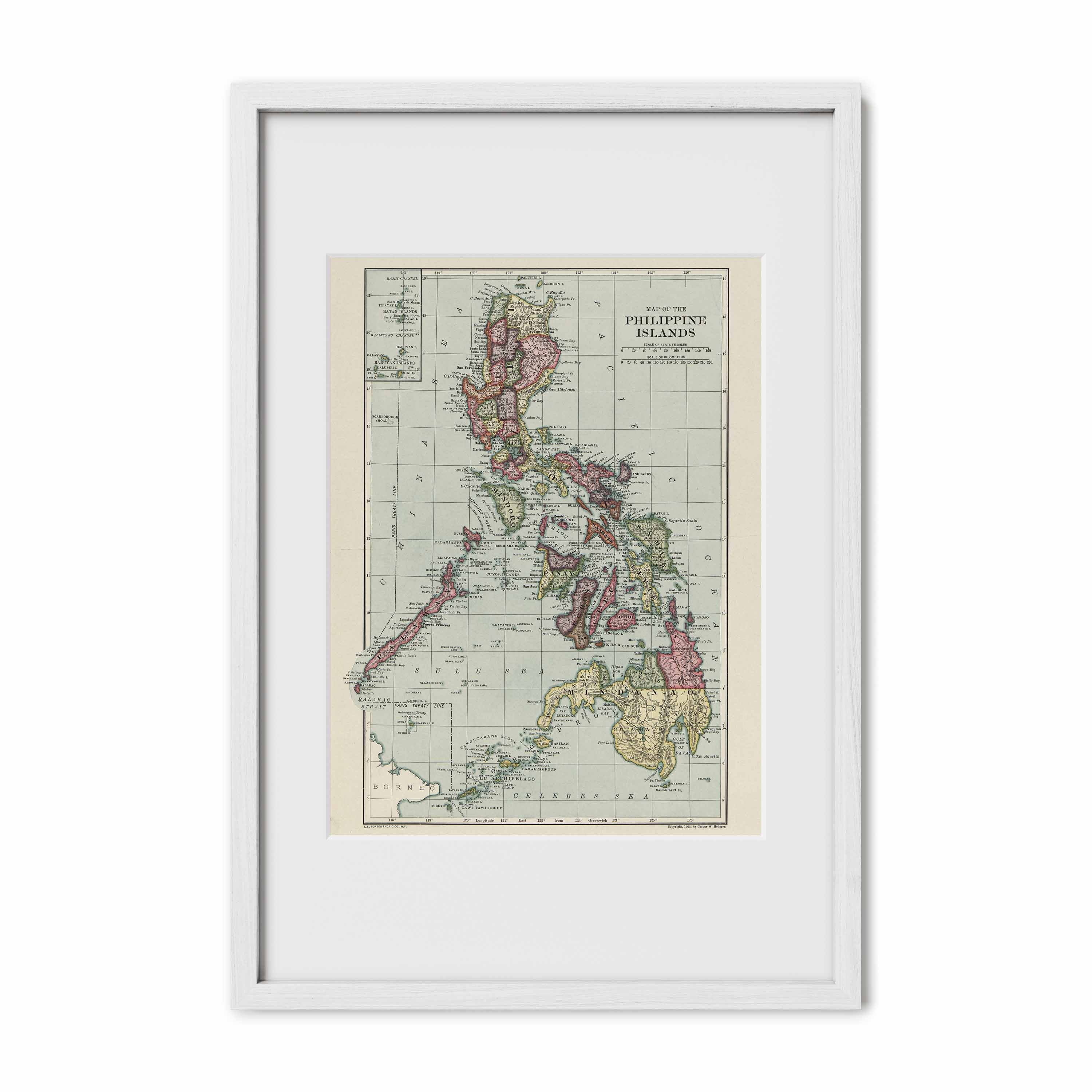 The Philippines Island Map - 1906