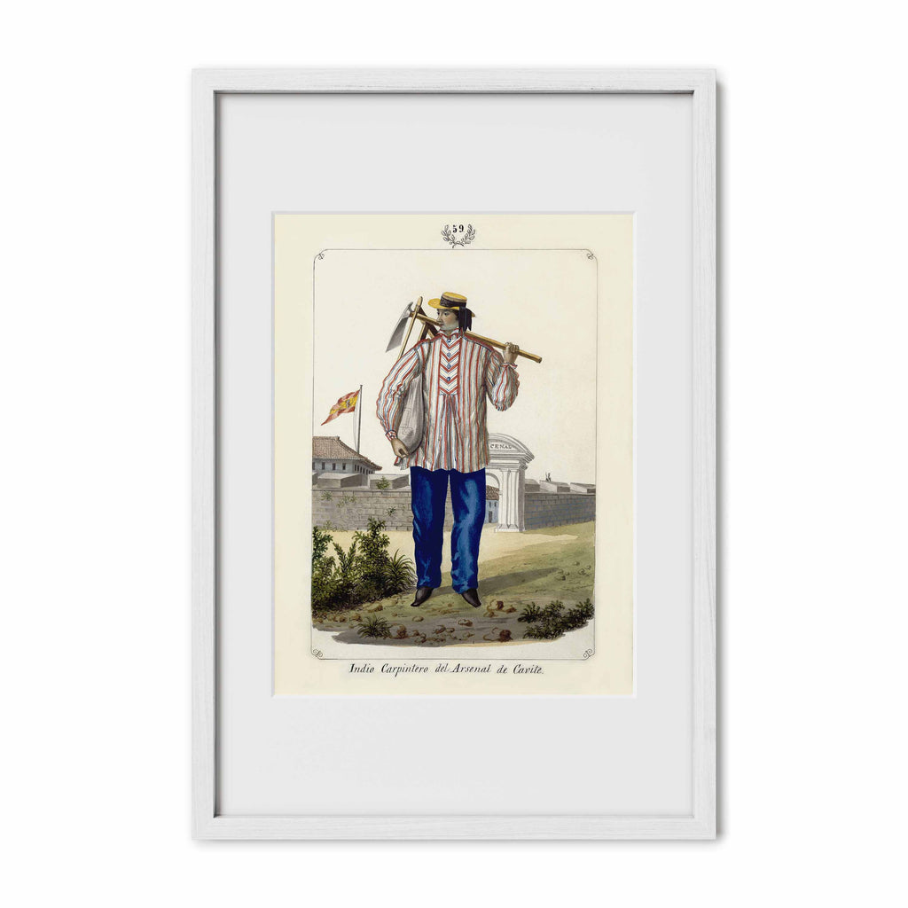 Indio Carpintero del Arsenal de Cavite, 1847 by José Honorato Lozano