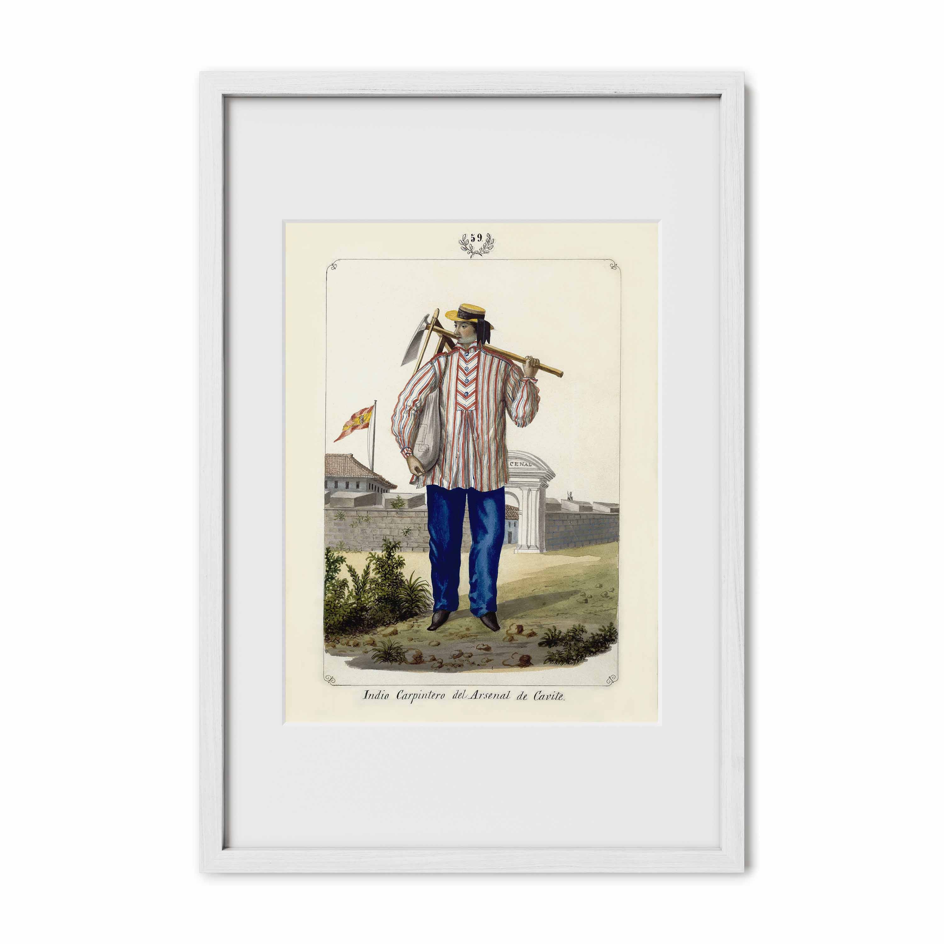 Indio Carpintero del Arsenal de Cavite, 1847 by José Honorato Lozano