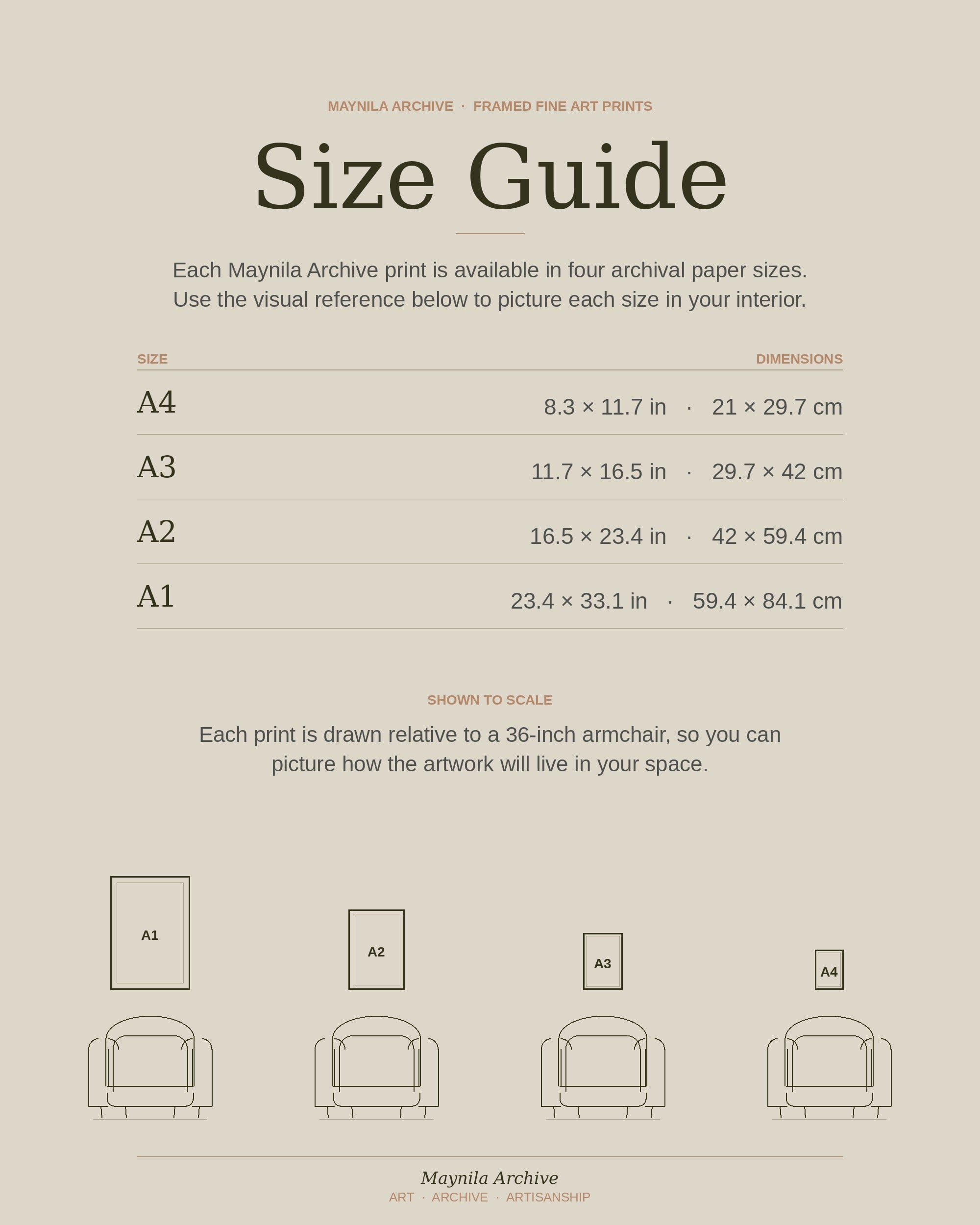 Maynila Archive Size Guide